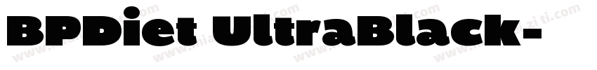 BPDiet UltraBlack字体转换